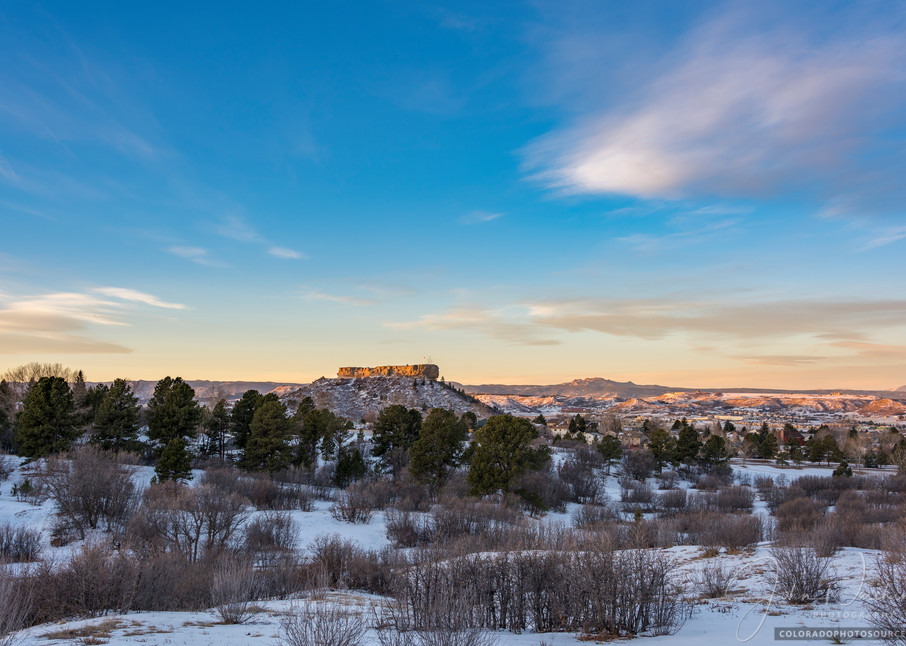 Photo of Castle Rock CO Winter Sunrise Landscape - Wall Prints