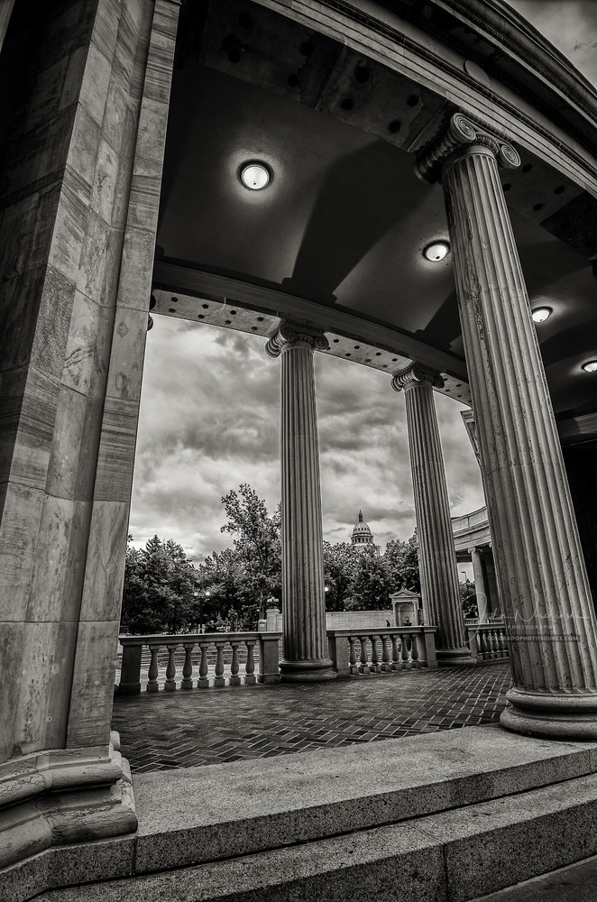 Vertical Denver Civic Center Columns Photograph State Capitol Dome