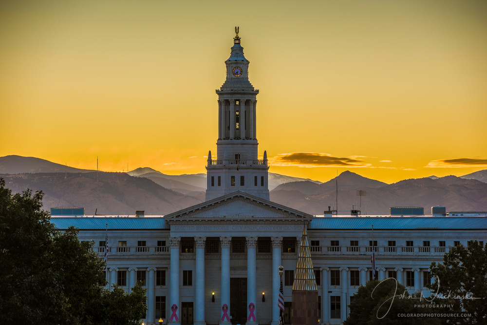 Sunset Photograph of Denver City and County Government Building