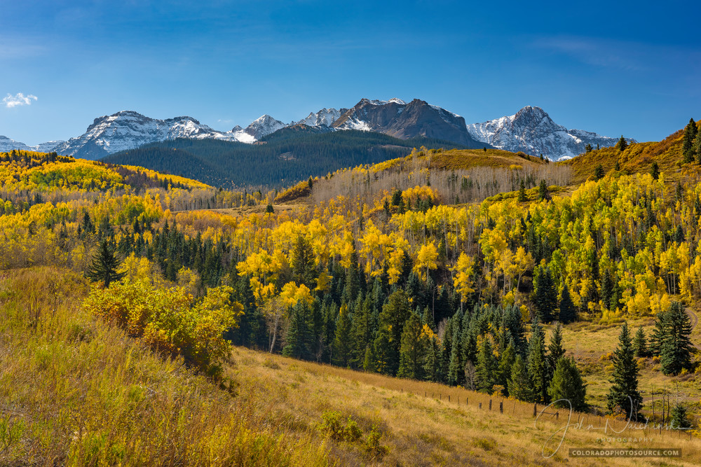 Colorado Pictures for Sale of Mt Sneffels Range Aspen Trees in Fall