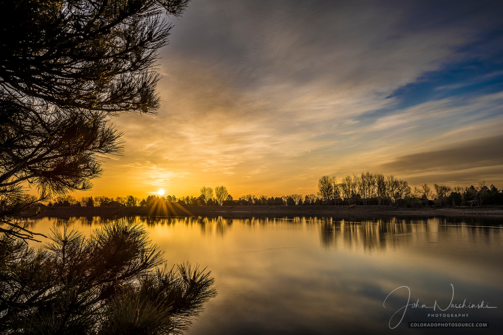 Photography of Stunning Sunrise at Lake of the Pines in Boulder Colorado