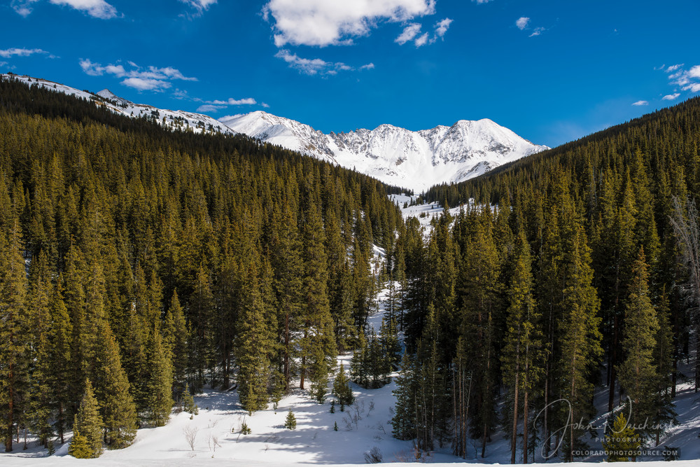 Photograph of Snow Covered Fletcher Mountain & Atlantic Peak Summit
