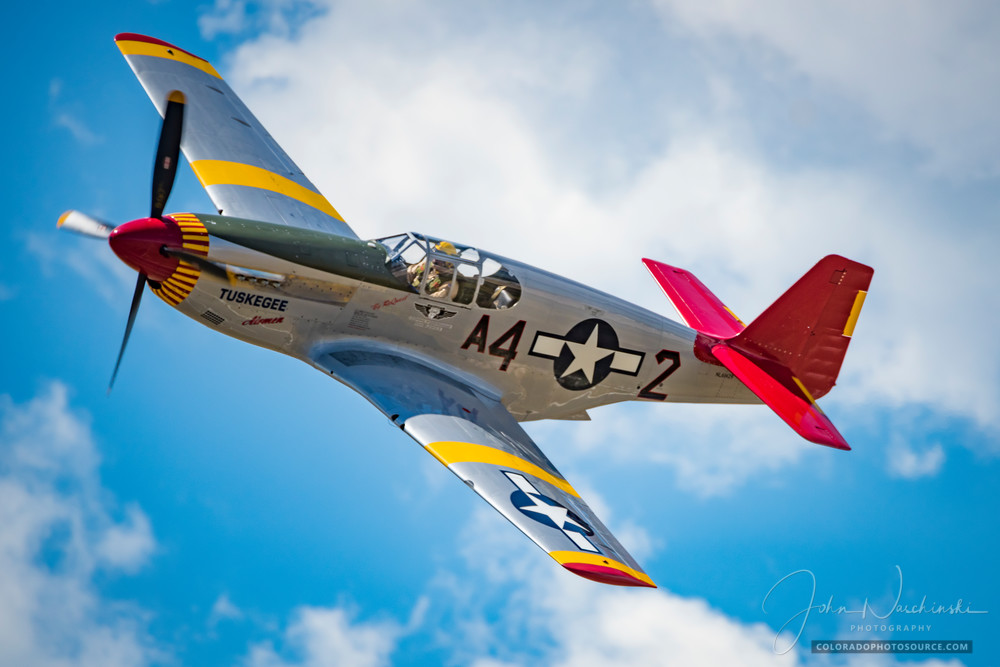 Photo of Tuskegee Airmen P-51C Mustang High Speed Flyby Colorado Airshow