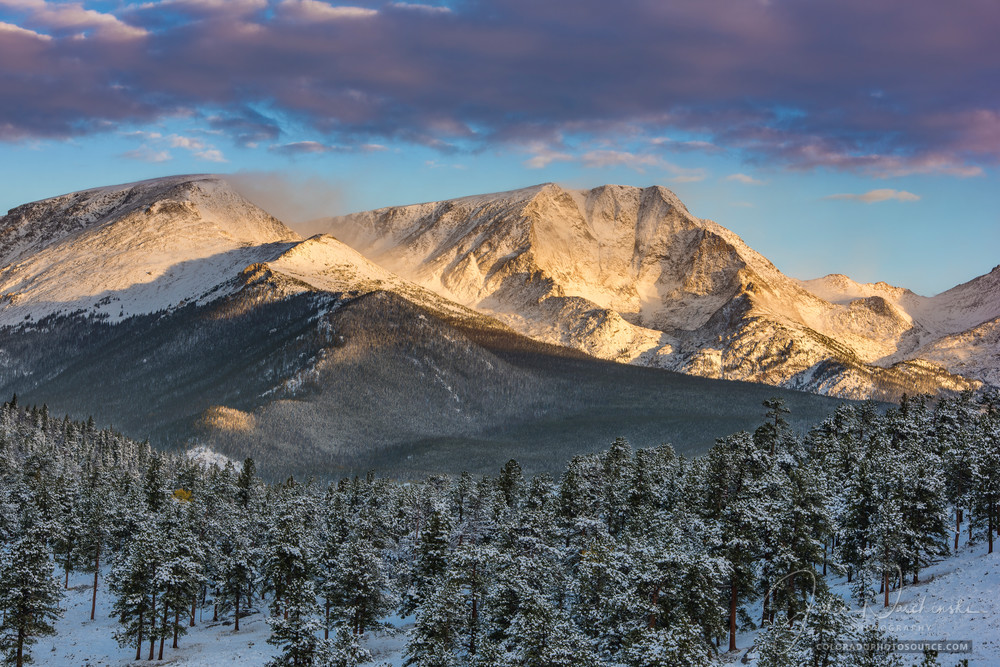 Photo of Ypsilon Mountain Sunrise - Snowy Mummy Range Rocky Mountain National Park