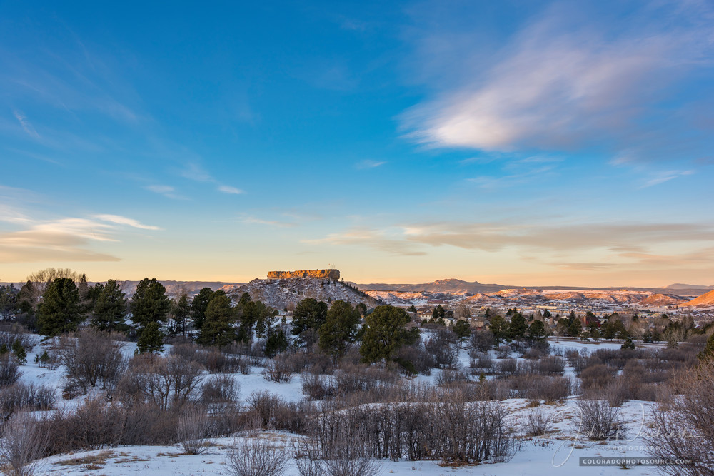 Photo of Castle Rock CO Winter Sunrise Landscape - Wall Prints
