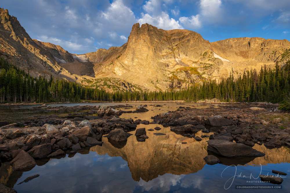 Colorado Photo Notchtop Mountain Dappled Light, Two Rivers Lake RMNP Prints for Sale Colorado Photo Notchtop Mountain Dappled Light, Two Rivers Lake RMNP Prints for Sale