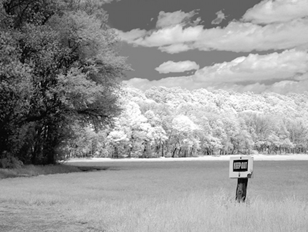 Infrared Keep out  | Infrared Photography | Koral Martin Fine Art Photography