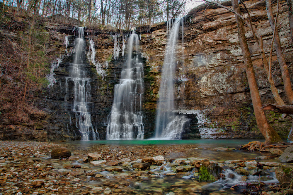 Triple Falls With Ice  Photography Art | Koral Martin Fine Art Photography
