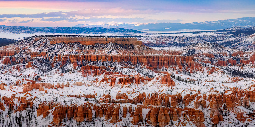 So Vast    Wintery Bryce Point View Bryce Canyon Pano Photography Art | Koral Martin Fine Art Photography