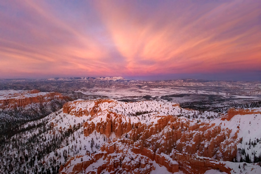 Perfect Happiness    Winter Sunset At Bryce Point Photography Art | Koral Martin Fine Art Photography