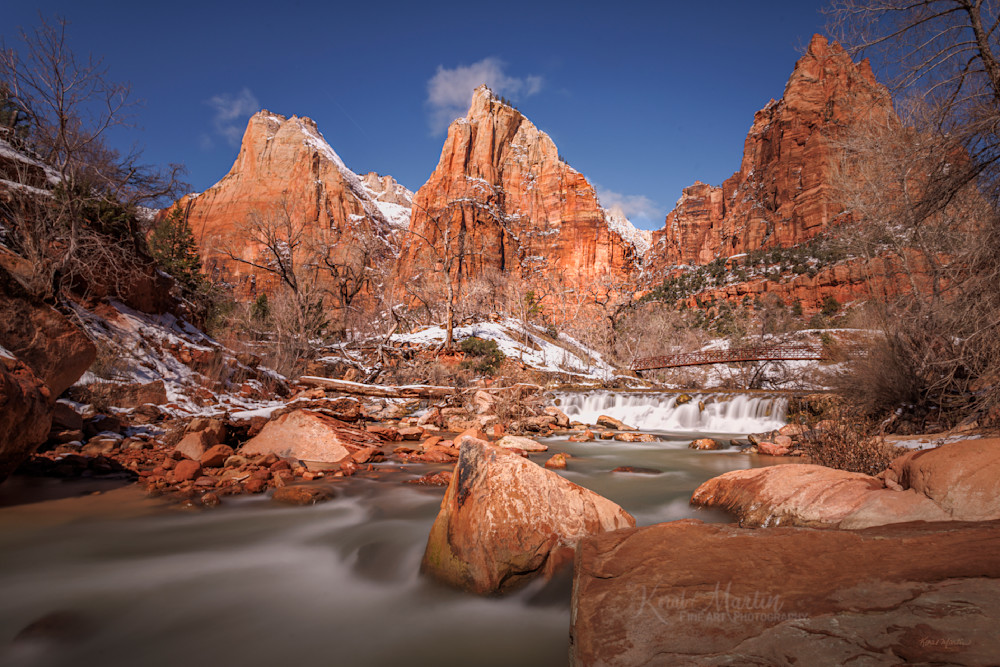 Dusted   Zion's Virgin River In The Winter Photography Art | Koral Martin Fine Art Photography
