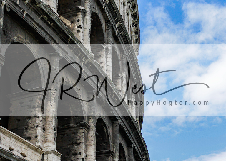 Blue Sky And The Coliseum Photography Art | Happy Hogtor Photography
