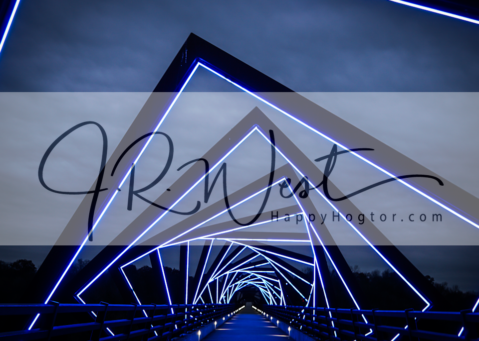 High Trestle Bridge Winter Sky H Photography Art | Happy Hogtor Photography