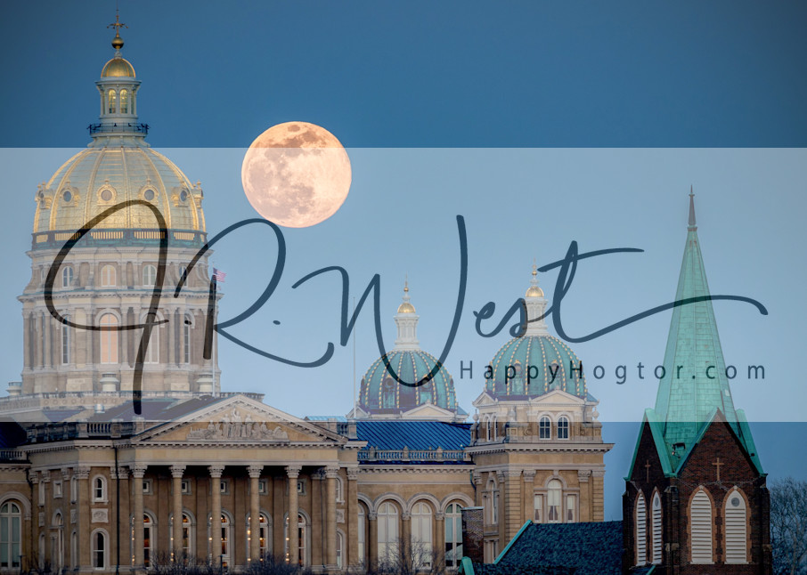 Pink Supermoon over Capitol #2