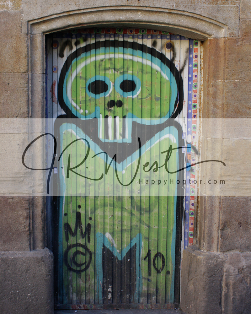 Green Graffiti In Barcelona Photography Art | Happy Hogtor Photography