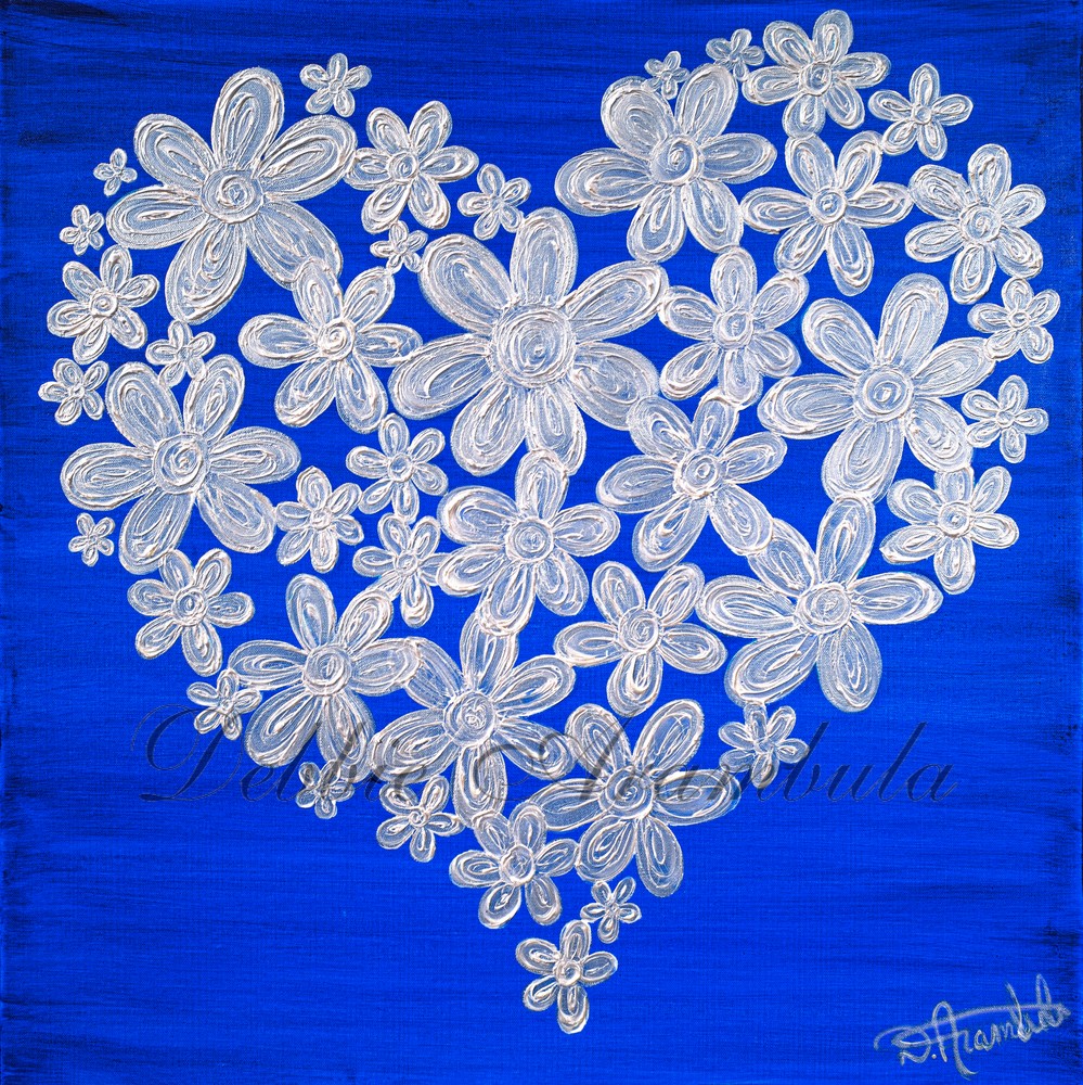 Twitterpated In Blue Art | Heartworks Studio Inc