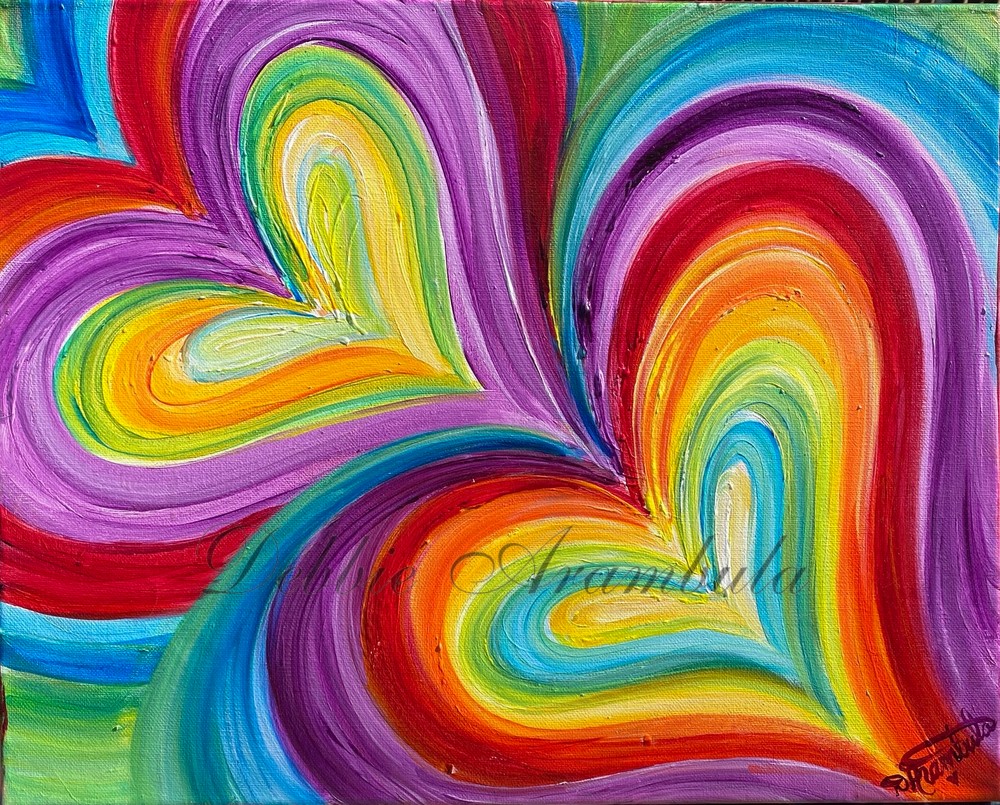 Purple  Love Vibration Art | The Heart Artist 