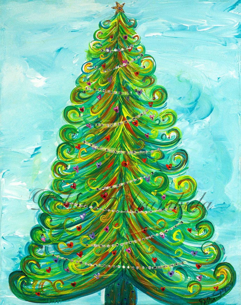 O Christmas Tree Art | The Heart Artist 