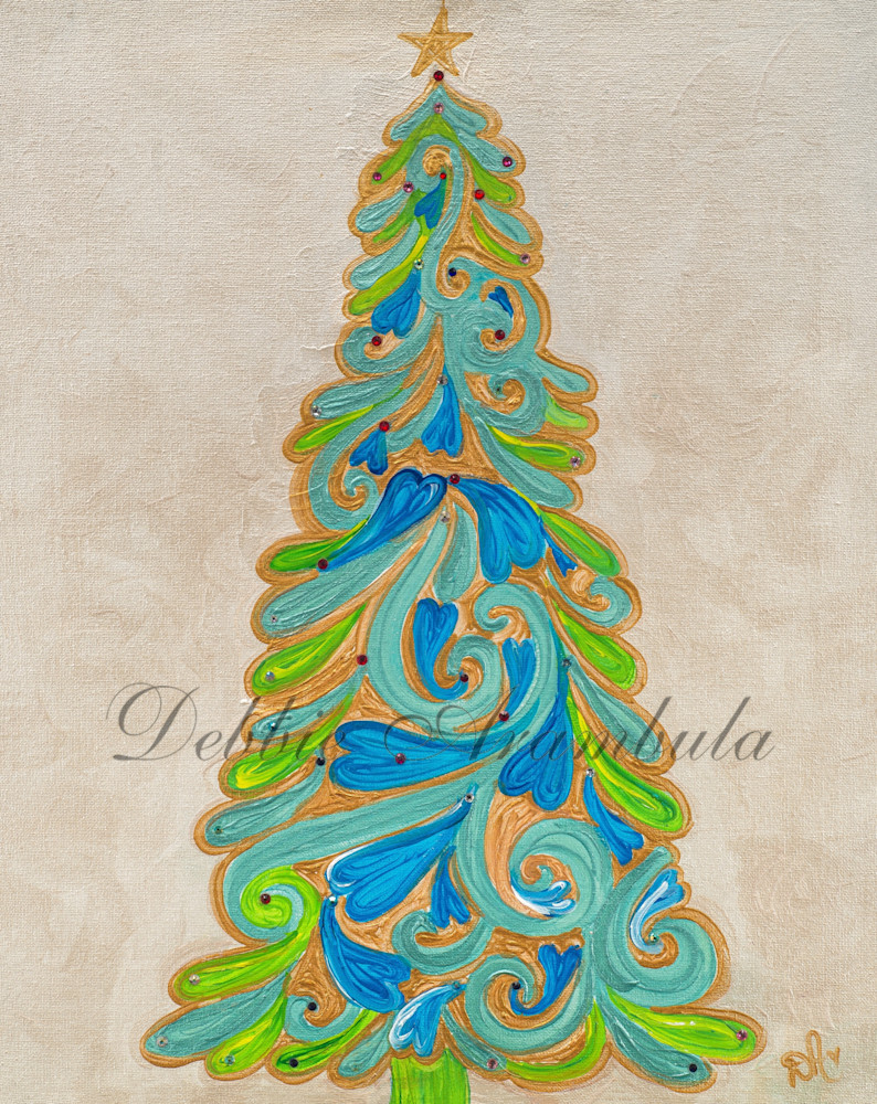 Abundant Christmas Tree  Art | The Heart Artist 