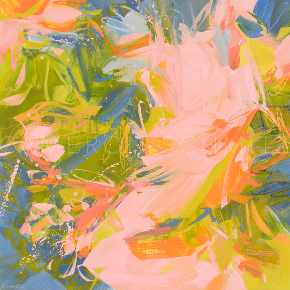 "How the Blooms Rise" - Fine Art Print by Cameron Schmitz. Colorful Abstract Paintings and Custom Fine Art Prints on Canvas, Fine Art Paper, Acrylic, Metal and More for Sale, by Artist Cameron Schmitz