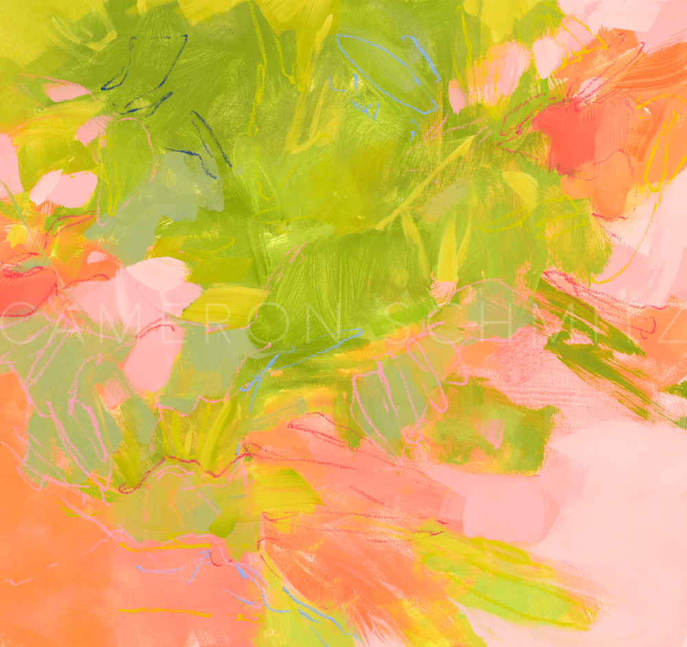 "Garden Delights" - Fine Art Print by Cameron Schmitz | Colorful Abstract Paintings and Custom Fine Art Prints on Canvas, Fine Art Paper, Acrylic, Metal and More for Sale, by Artist Cameron Schmitz