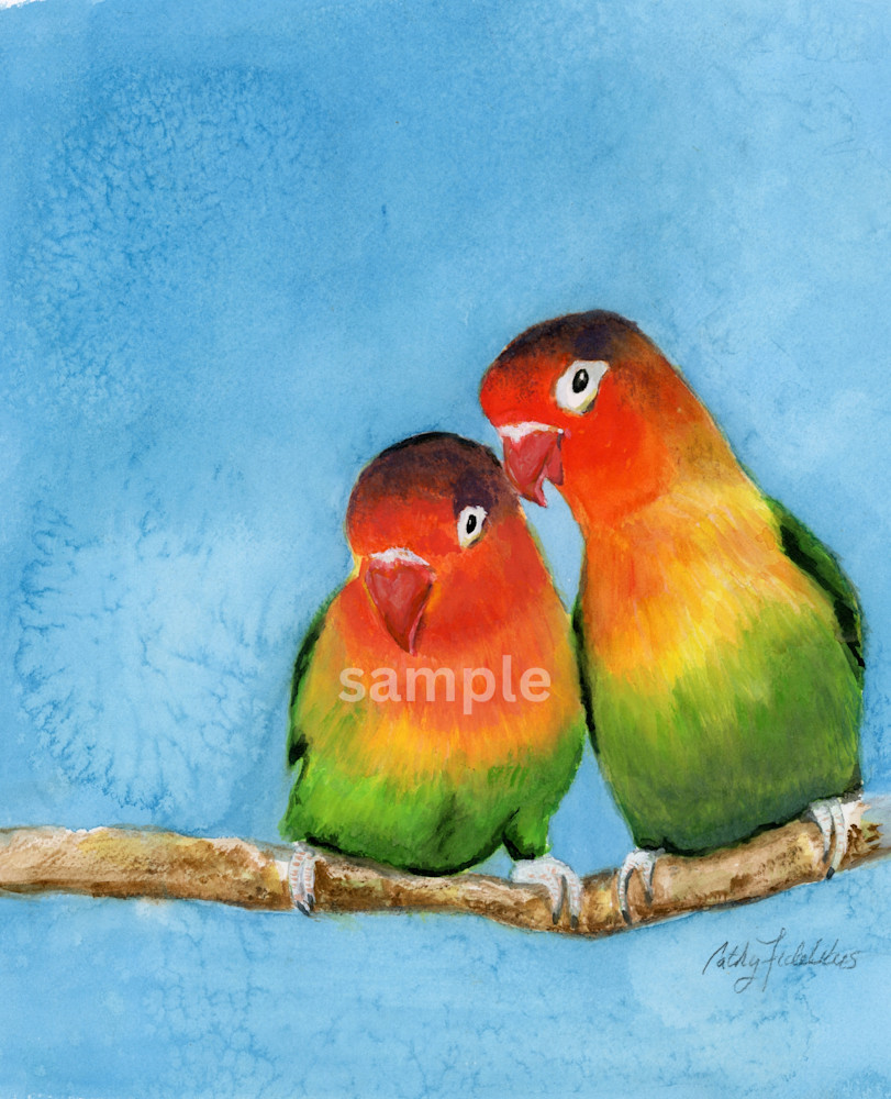 Parrots   Watercolor (Print) Art | Cathy Ann's Art