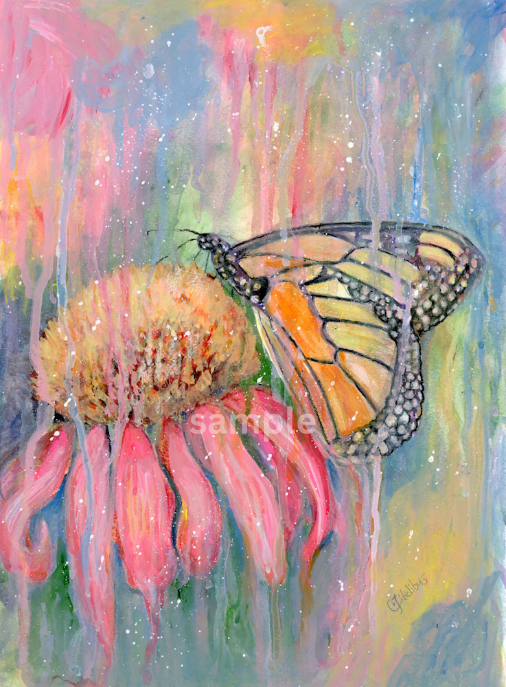 Rainy Day Butterfly   Acrylic (Print) Art | Cathy Ann's Art