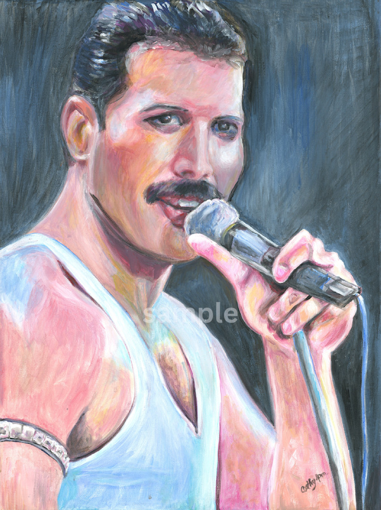 Freddie Mercury   Acrylic (Print) Art | Cathy Ann's Art