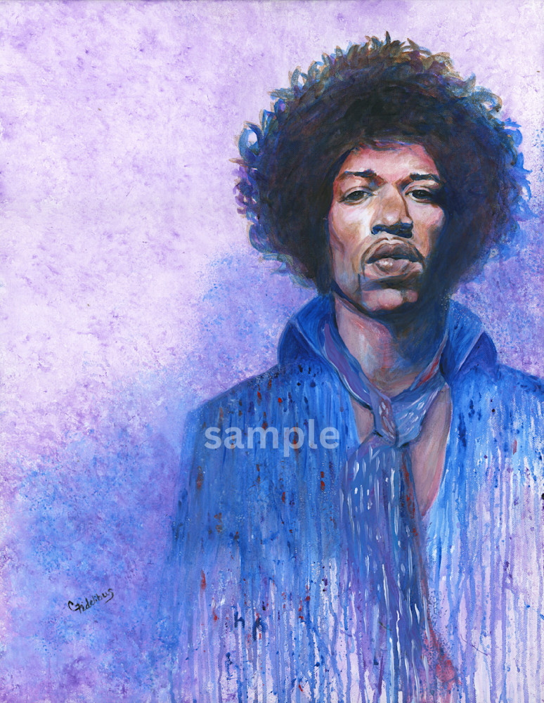 Jimi Hendrix   Acrylic (Print) Art | Cathy Ann's Art