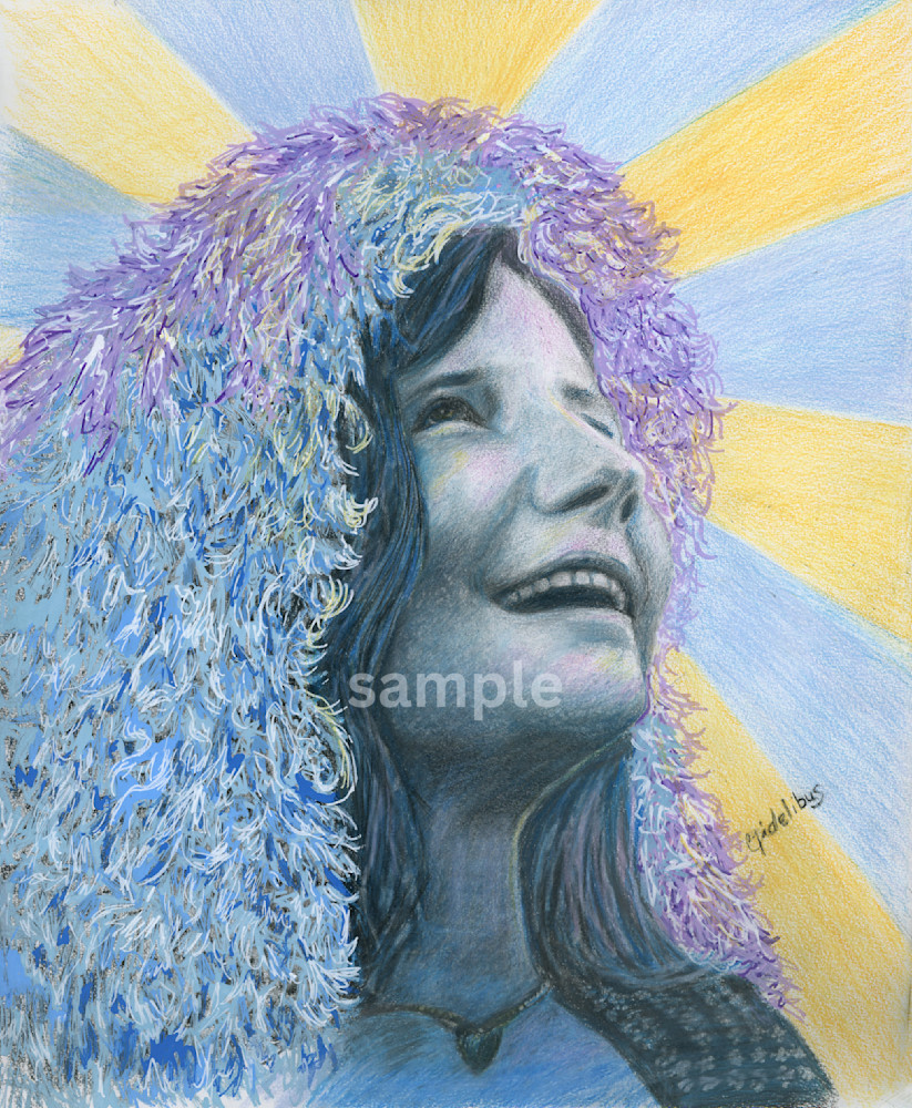 Janis Joplin   ,Mixed Media (Print) Art | Cathy Ann's Art