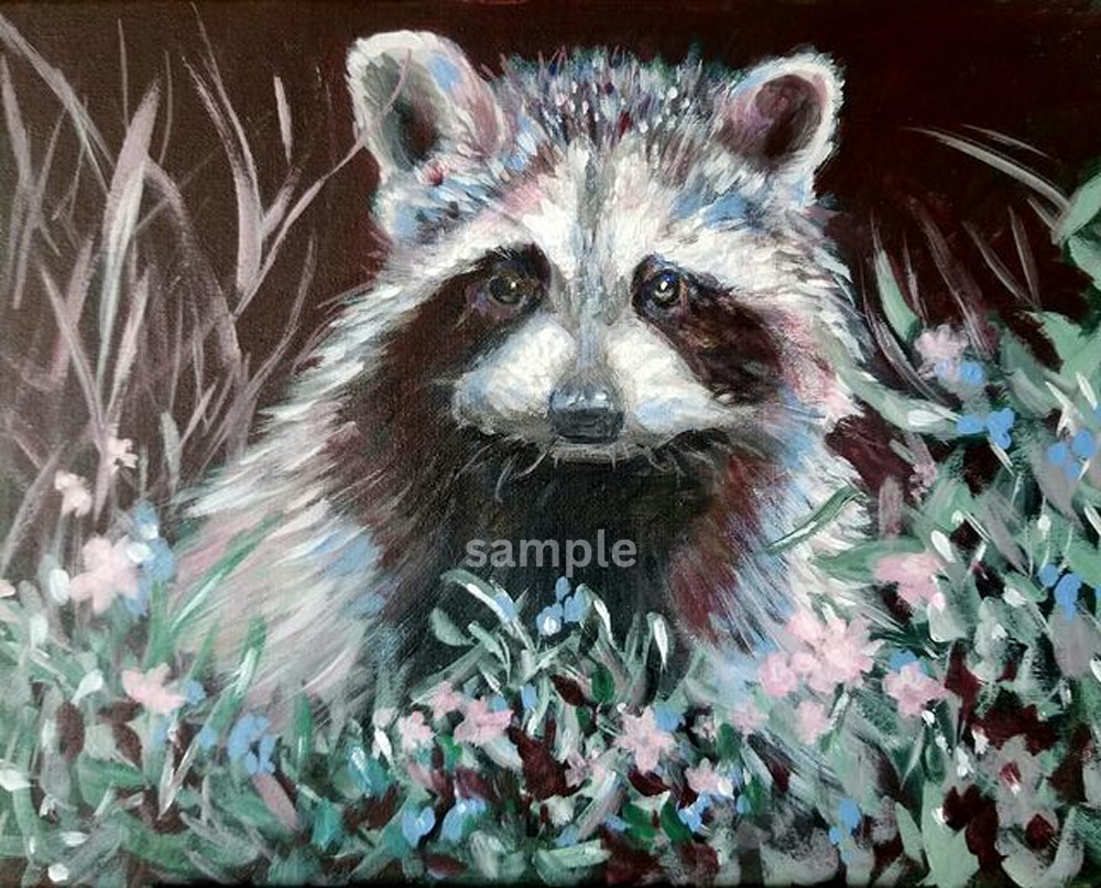 Wild Thing   Racoon   Acrylic (Print) Art | Cathy Ann's Art