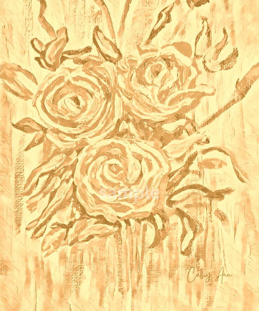 Three Roses   Neutral Art | Cathy Ann's Art