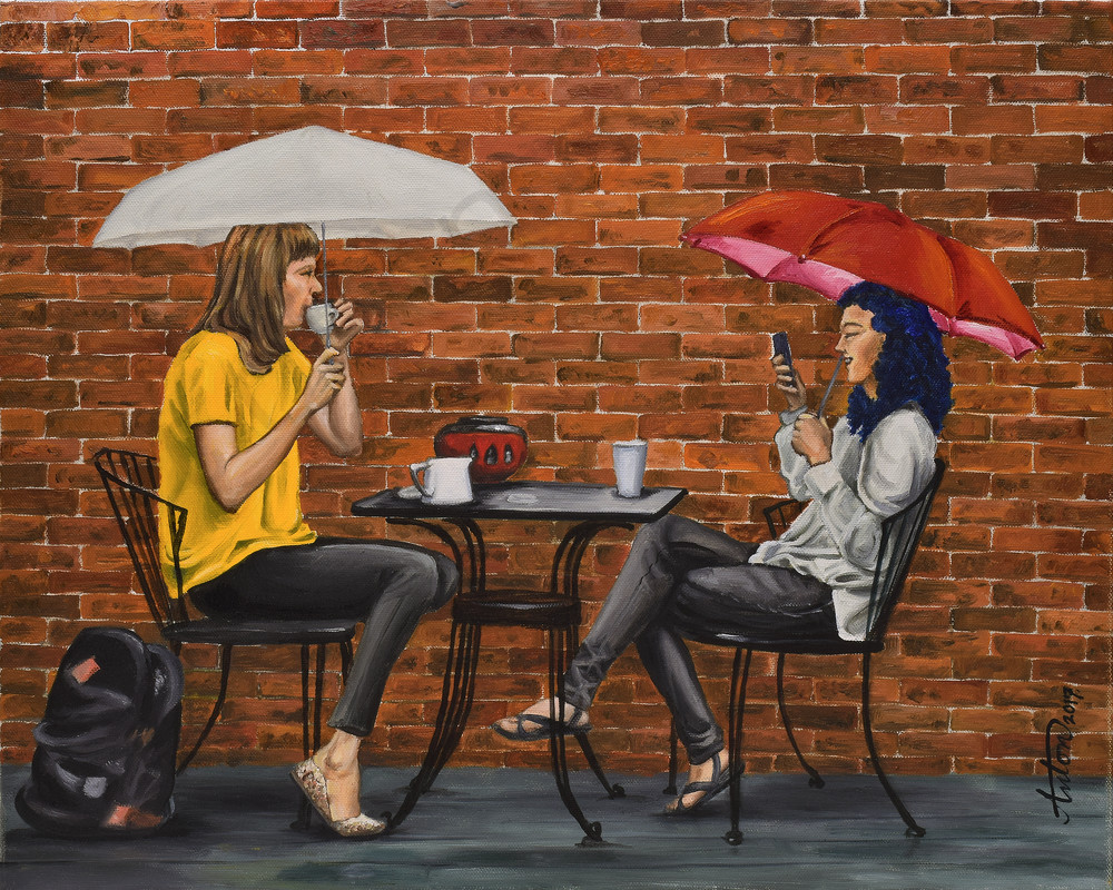 Rain Café by artist, Anton Uhl