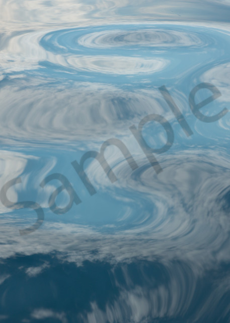 Fine art photo of abstract reflection of cloudson the surface of water, Seattle, WA