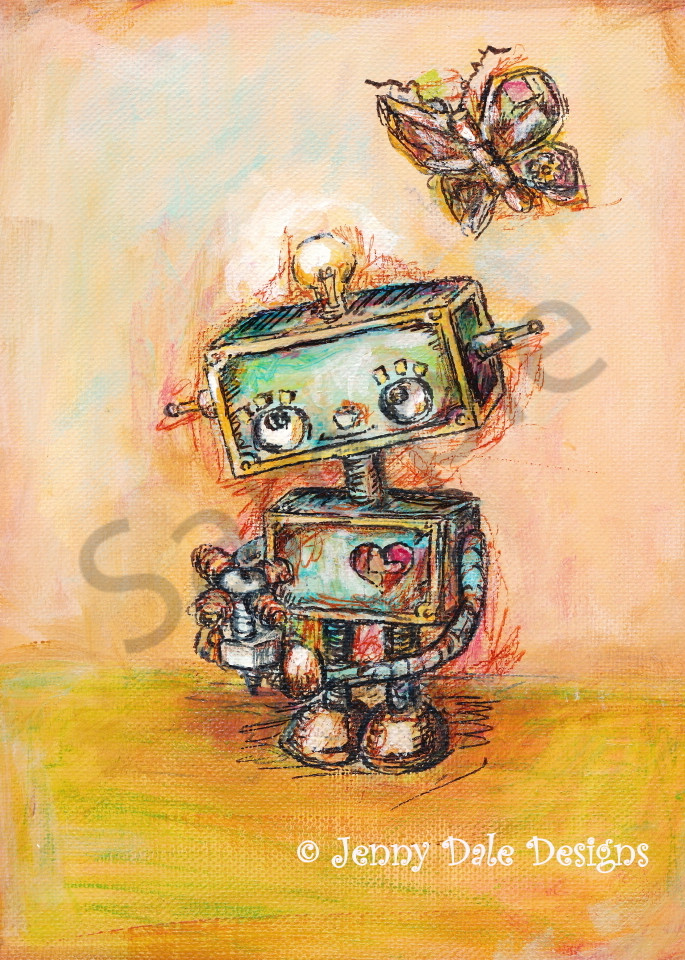 Robot S Flower Art Jenny Dale Designs Robot S Flower Art Jenny Dale Designs