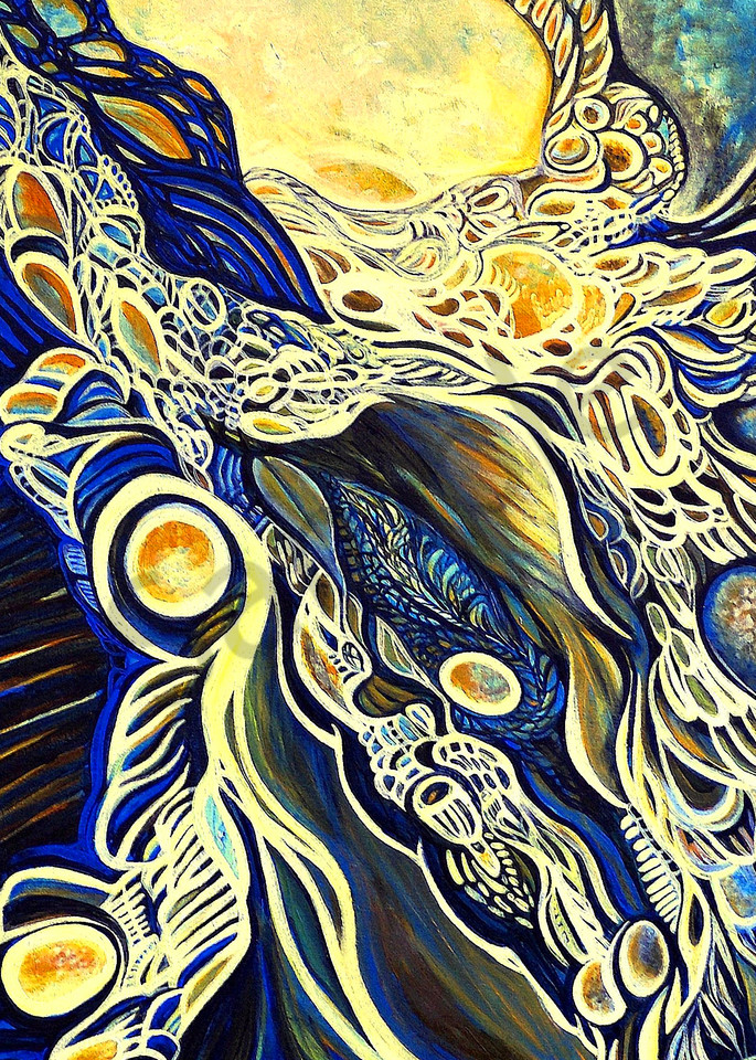 golden art, abstract, fractal pattern