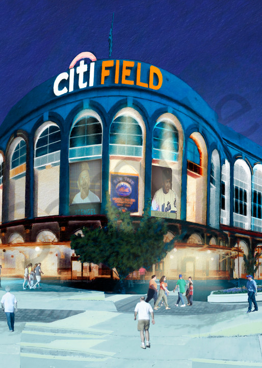 Citi Field At Night - The Gallery Wrap Store
