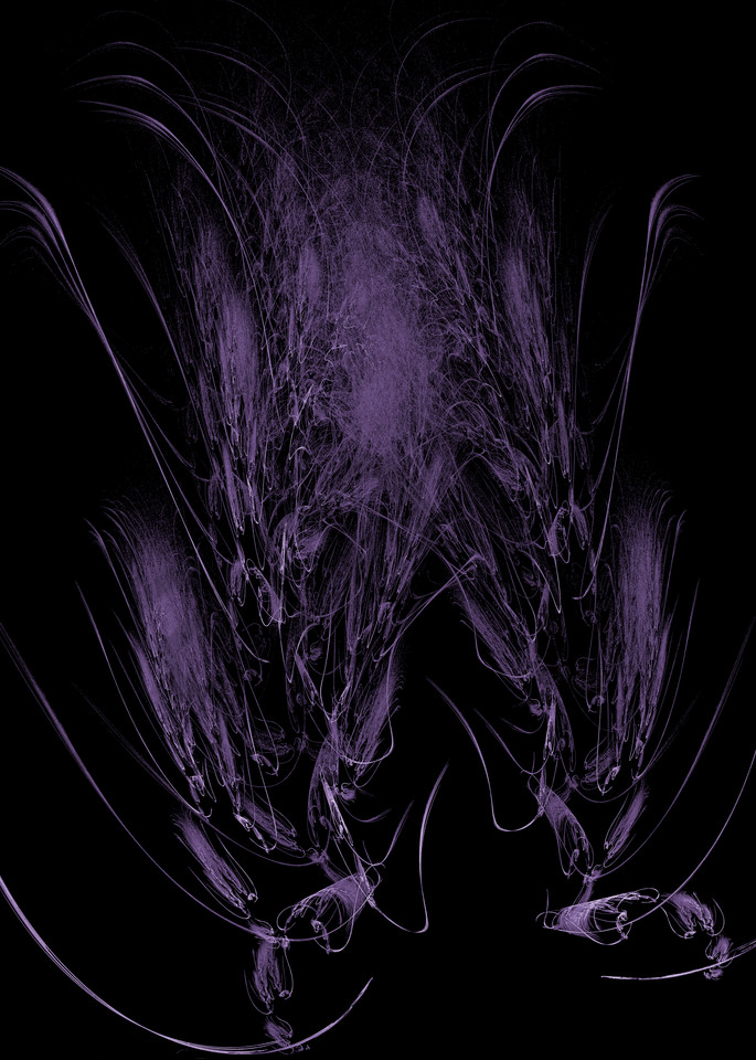 Feather Bloom purple tulip digital art by Cheri Freund