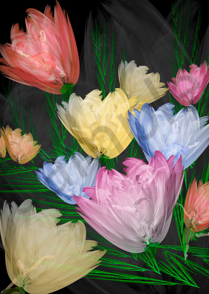 Dancing Bouquet digital art by Cheri Freund