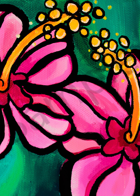 Candy Hibiscus Art | Swim Whimsey