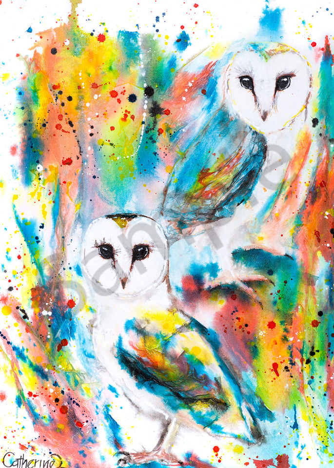 Ink Series -Owls I