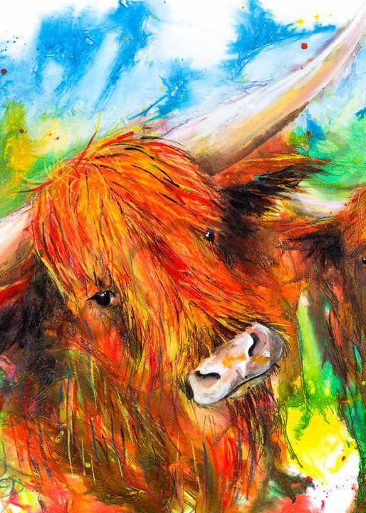 Ink Series   Highland Cows I Art | Art House Reproductions