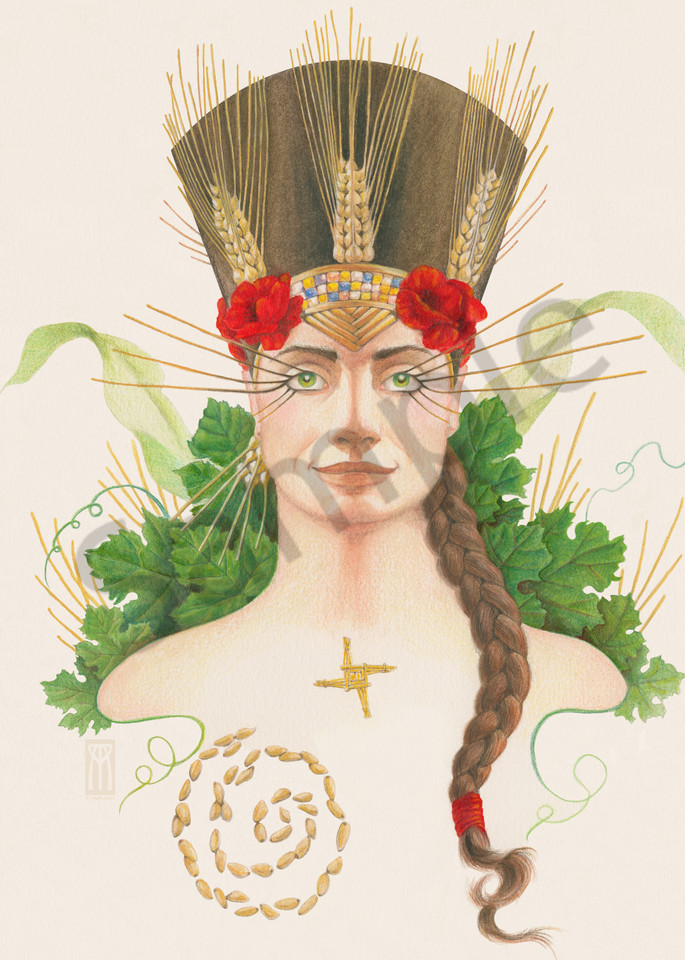Beautiful painting of the Goddess to decorate your Pagan altar! | Melissa Benson Illustration