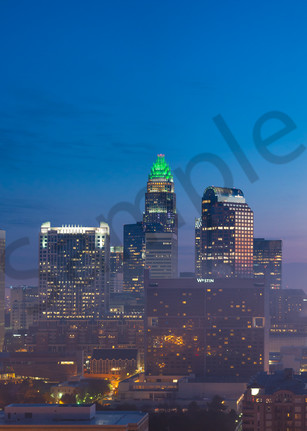 Panoramic Charlotte Skyline Photograph for Sale as Fine Art