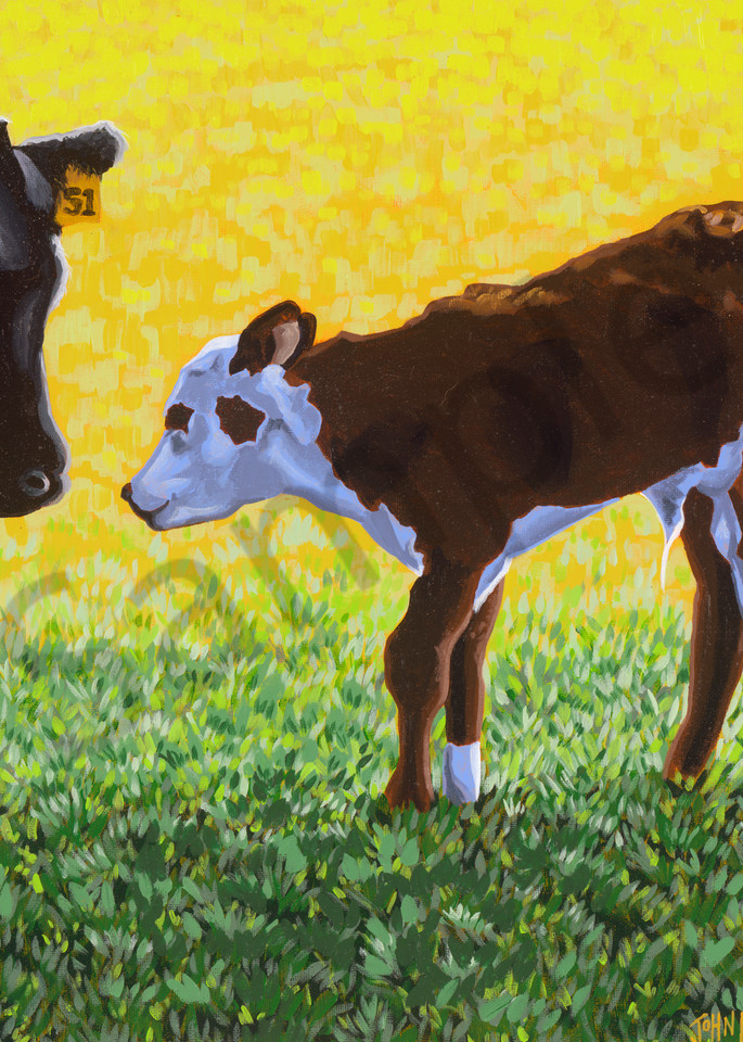 Buy colorful Texas calf and livestock paintings by John R. Lowery - available as art prints.
