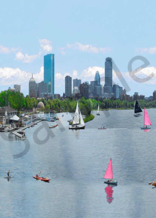 Charles River Art Print on Canvas - The Gallery Wrap Store