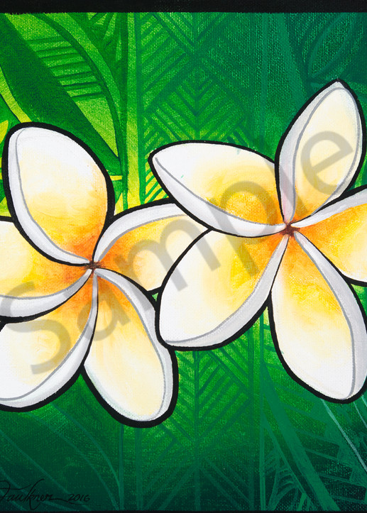 Polynesian Art | Plumeria Twins by Mark Faulkner