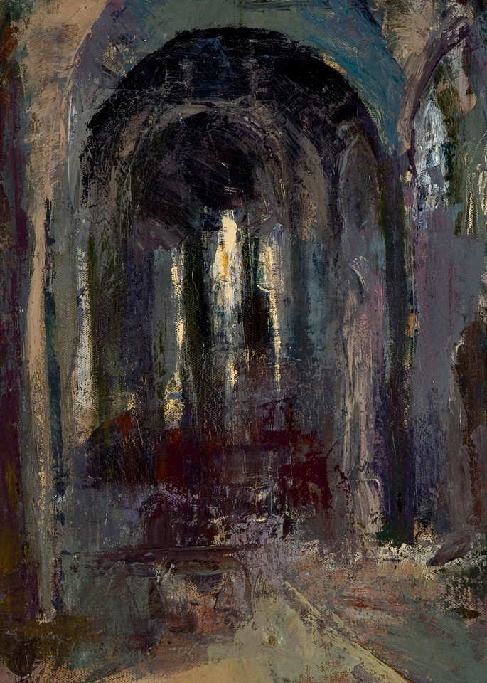 San Francesco architecture painting by Michelle Arnold Paine