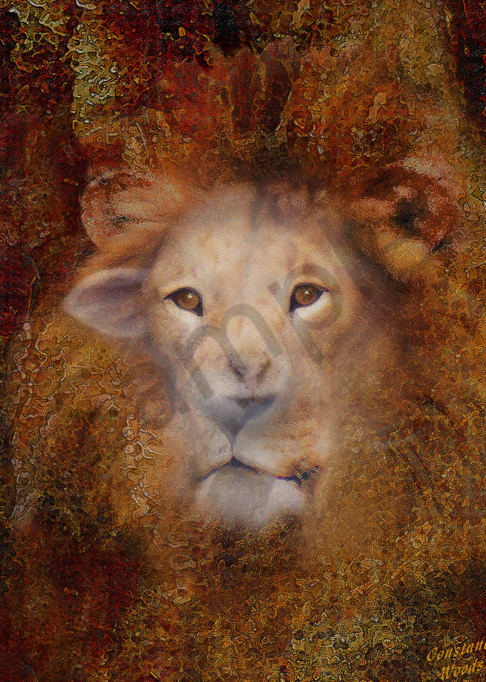 "Lion Lamb Face" by Constance Woods | Prophetics Gallery