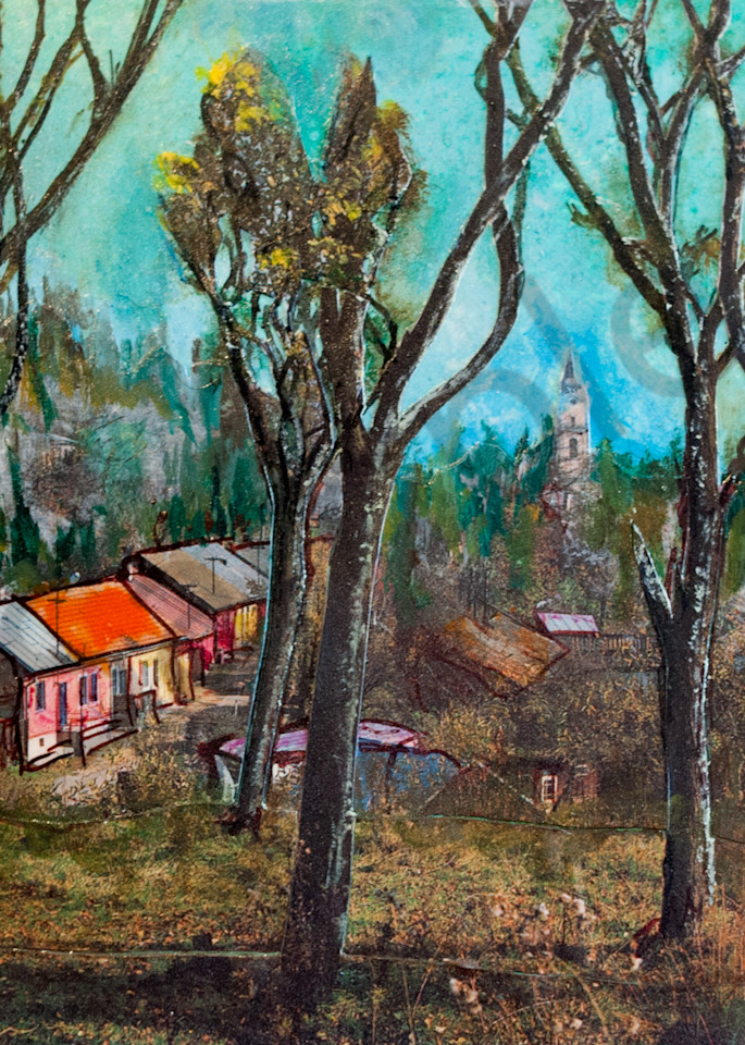 Village With Trees Art | Haley Litzinger